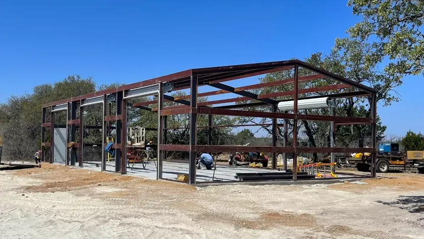 Metal building construction beams