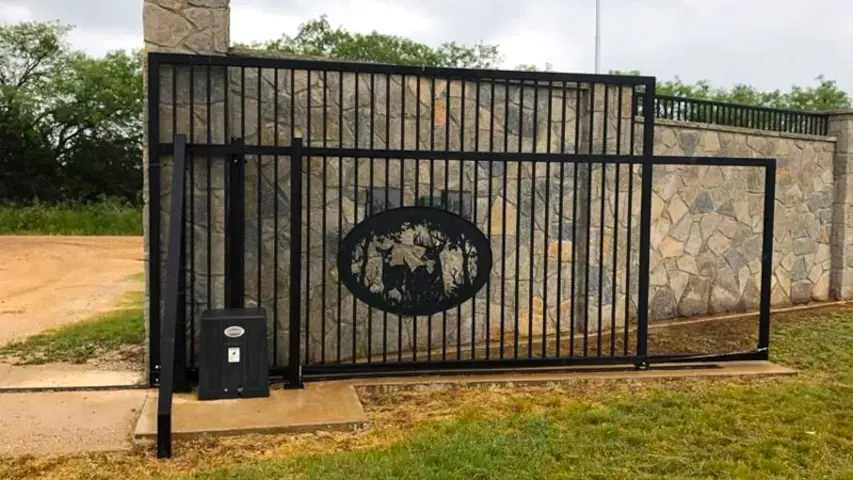 Ranch Entrance with Automatic Gate Opener